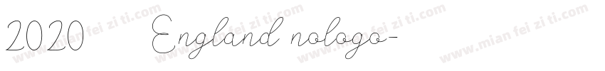 2020 英格兰 England nologo字体转换